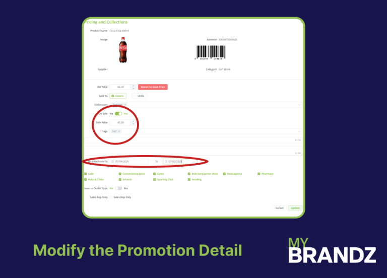 Modify the Promotion Detail