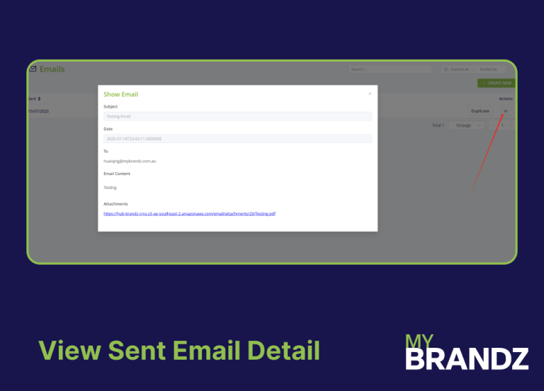 view sent email detail